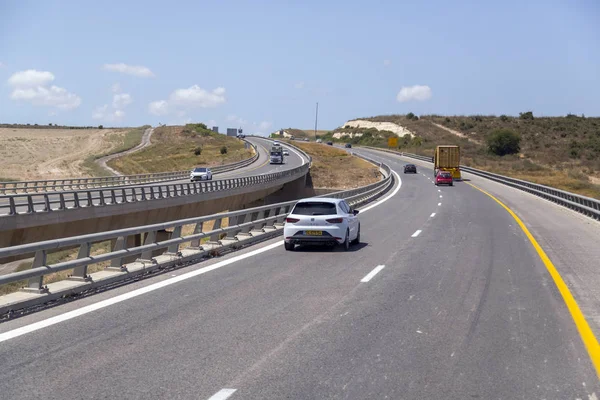 Jeruzalém Haifa Izrael Červen 2018 Dálniční Známky Vozidla Provozu Jeruzaléma — Stock fotografie