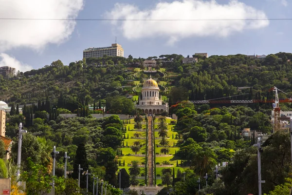 Haifa Israel Juni 2018 Bahai Gardens Ein Heiliger Tempel Des — Stockfoto