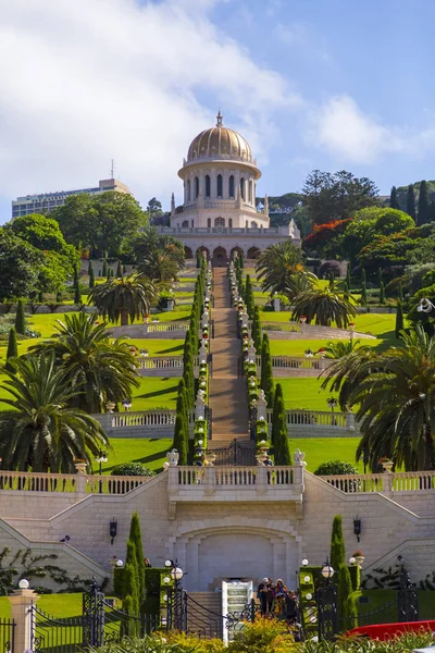 Haifa Israel Junio 2018 Jardines Bahai Templo Sagrado Bahai Construido —  Fotos de Stock