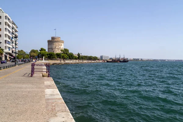 Thessalonik Griechenland Juli 2018 Küstenblick Von Thessaloniki Der Zweitgrößten Stadt — Stockfoto