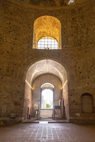 Vista Interna Della Chiesa Rotonda Agiou Gerogiou Antico Tempio Salonicco — Foto Stock