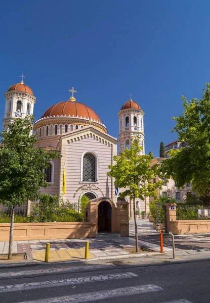 Salonicco Grecia Luglio 2018 Veduta Esterna Della Chiesa Agios Gregorios — Foto Stock