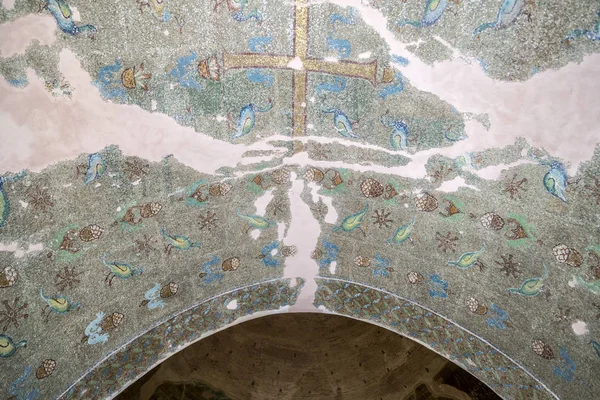 Bross Mozaika Kościół Rotunda Lub Agios Georgios Starożytnej Świątyni Salonikach — Zdjęcie stockowe