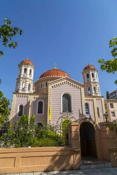 Salonicco Grecia Luglio 2018 Veduta Esterna Della Chiesa Agios Gregorios — Foto Stock