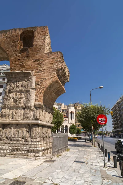 Tesalónica Grecia Julio 2018 Arco Galerio Monumento Principios Del Siglo —  Fotos de Stock