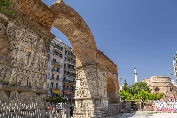 Tesalónica Grecia Julio 2018 Arco Galerio Monumento Principios Del Siglo — Foto de Stock