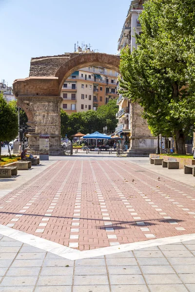 Tessalônica Grécia Julho 2018 Arco Galério Monumento Início Século Cidade — Fotografia de Stock