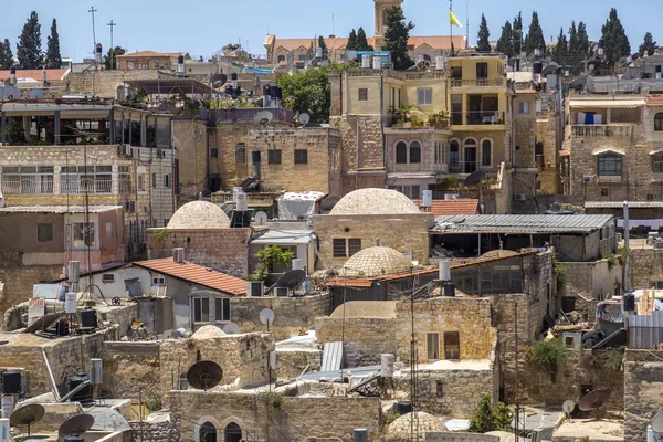 Gerusalemme Israele Giugno 2018 Antiche Strade Edifici Nella Città Vecchia — Foto Stock