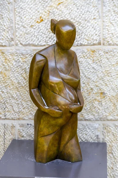 Jerusalem Israel June 2018 Sculpture Displayed Shopping Street Alrov Mamilla — Stock Photo, Image