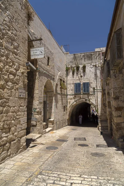 Jerusalem Israël Juni 2018 Oude Straten Gebouwen Oude Stad Van — Stockfoto