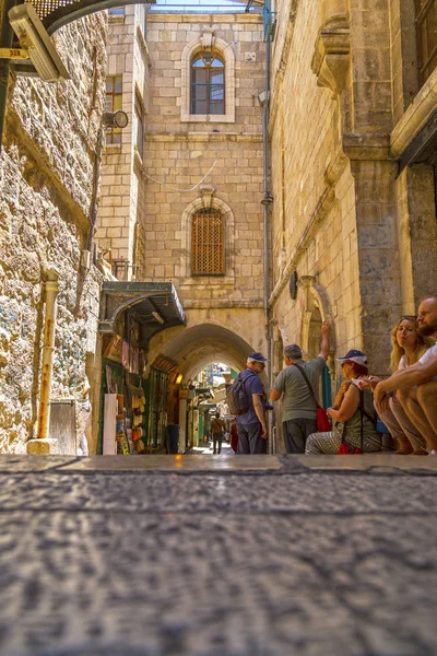 Jerusalén Israel Junio 2018 Antiguas Calles Edificios Ciudad Vieja Jerusalén — Foto de Stock