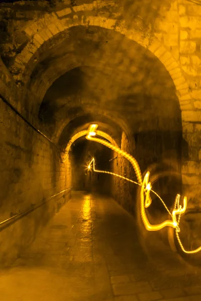 Anciennes Rues Bâtiments Dans Vieille Ville Jérusalem Jérusalem Est Terre — Photo