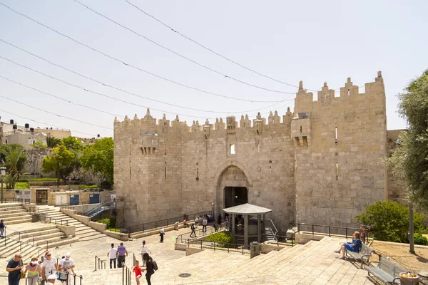 Jerusalém Israel Junho 2018 Cidade Velha Jerusalém Vista Famosa Porta — Fotografia de Stock