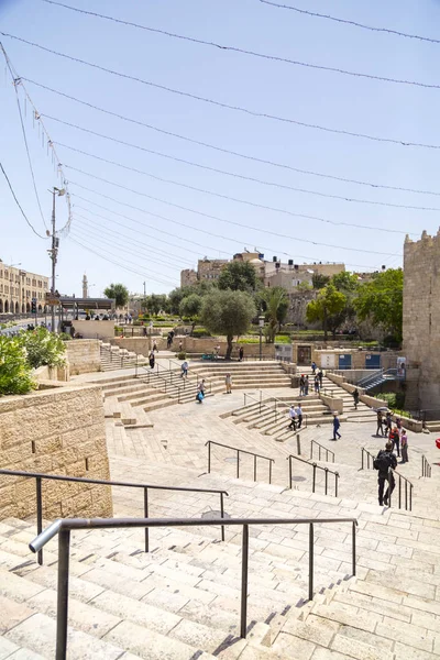 Jerusalem Srail Haziran 2018 Eski Şehir Kudüs Ünlü Damascus Gate — Stok fotoğraf