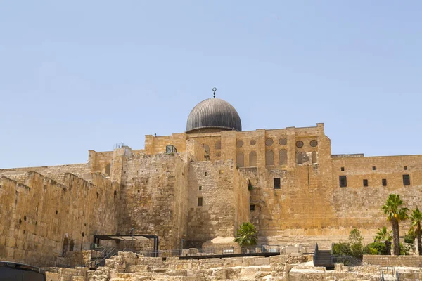 Jerusalem Srail Haziran 2018 Arkadan Görünüş Ömer Camii Temple Mount — Stok fotoğraf