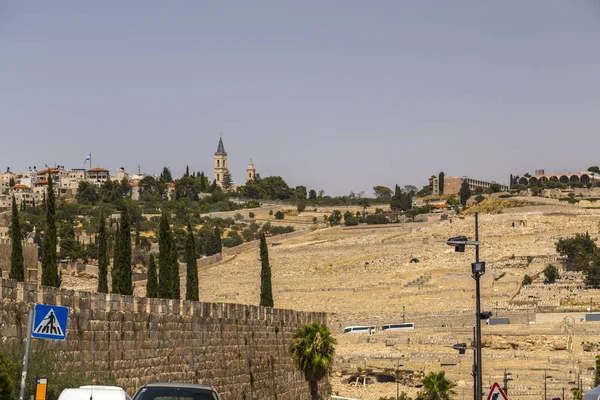 Jerusalem Israel Juni 2018 Visa Jerusalem Och Kidrondalen Från Det — Stockfoto