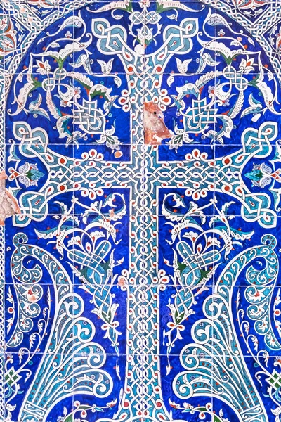 Jerusalem Israël Juni 2018 Armeense Tegels Met Mooie Decoratie Het — Stockfoto
