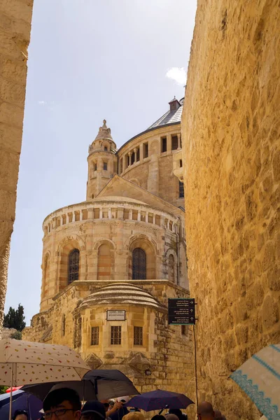 Jerusalén Israel Junio 2018 Exterior Abadía Iglesia Dormición Monte Sión — Foto de Stock