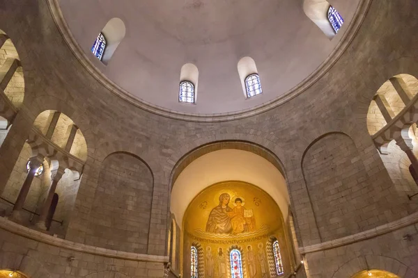 Interior Abadia Igreja Dormição Monte Sião Jerusalém Israel — Fotografia de Stock