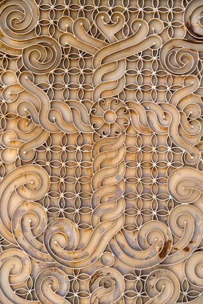 Gyönyörű Dekorációk Egy Vas Ajtó Örmény Kolostorban Jeruzsálem Izrael — Stock Fotó