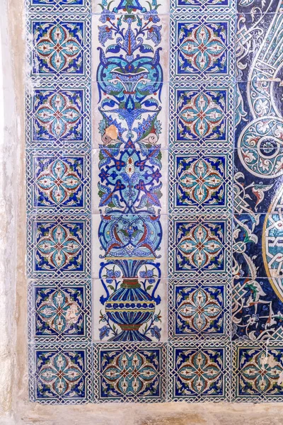 Örmény Csempe Gyönyörű Dekorációk Armenin Kolostorban Jeruzsálem Izrael — Stock Fotó
