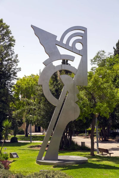 Jerusalem Israël Juni 2018 Moderne Hoofd Metalen Sculptuur Van Roy — Stockfoto