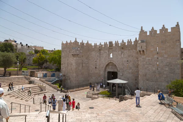 Jerusalén Israel Junio 2018 Ciudad Vieja Jerusalén Vista Desde Famosa — Foto de Stock