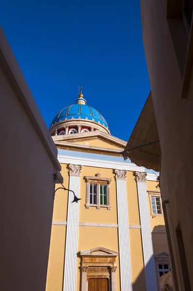 Chiesa San Nicola Costruita Nel 1848 Isole Cicladi Grecia Syros — Foto Stock