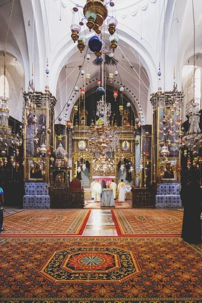 Jerusalén Israel Junio 2018 Vista Interior Catedral Ortodoxa Armenia Santiago — Foto de Stock