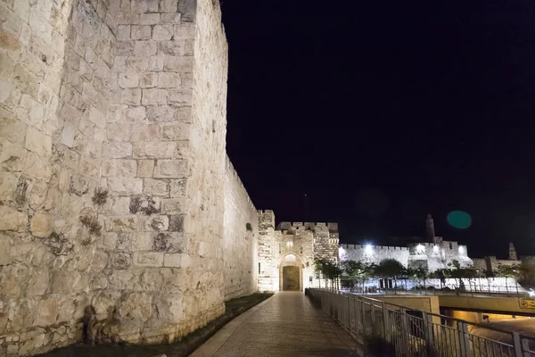 Ancient Streets Buildings Old City Jerusalem Jaffa Gate One Most — Stock Photo, Image