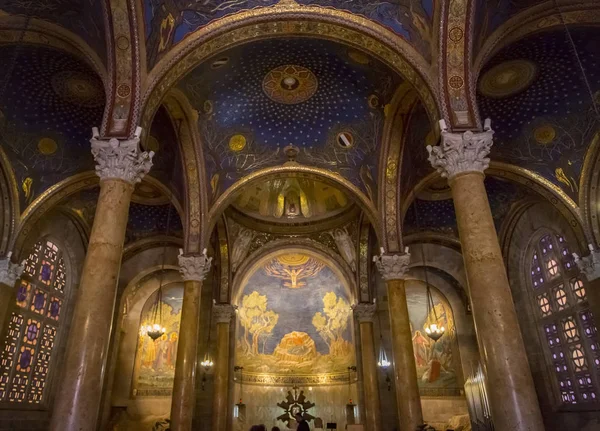 Jeruzalém Izrael Června 2018 Vnitřní Pohled Kostel Všech Národů Bazilika — Stock fotografie