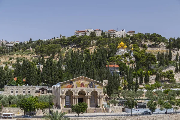 Jerusalén Israel Junio 2018 Vista Exterior Iglesia Todos Los Pueblos — Foto de Stock
