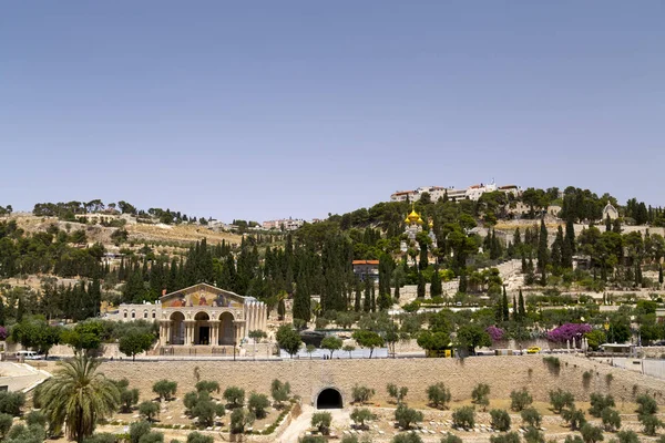 Jerozolima Izrael Czerwca 2018 Widok Zewnątrz Kościół Wszystkich Narodów Lub — Zdjęcie stockowe