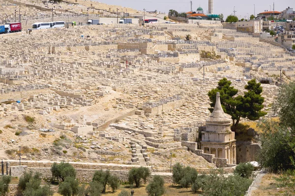 Jerusalén Israel Junio 2018 Vista Del Monte Los Olivos Cementerio — Foto de Stock