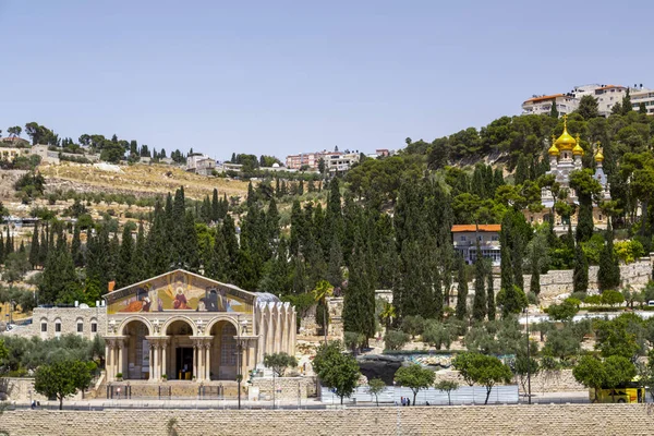 Иерусалим Израиль Июня 2018 Года Вид Церковь Народов Базилику Агонии — стоковое фото