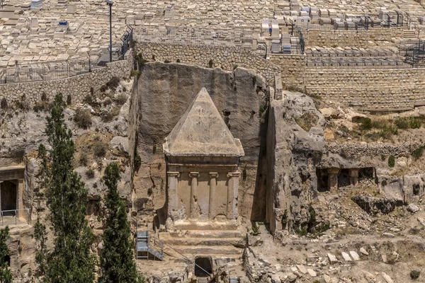 Jerusalém Israel Junho 2018 Vista Monte Das Oliveiras Cemitério Judaico — Fotografia de Stock