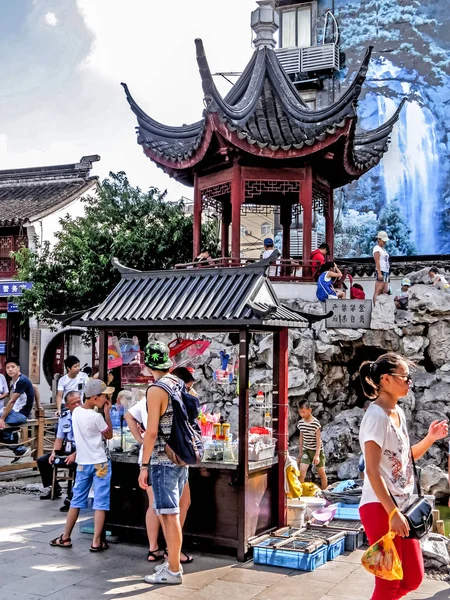 Shanghai China Julio 2014 Qibao Templo Pagoda Qibao Ciudad Antigua —  Fotos de Stock