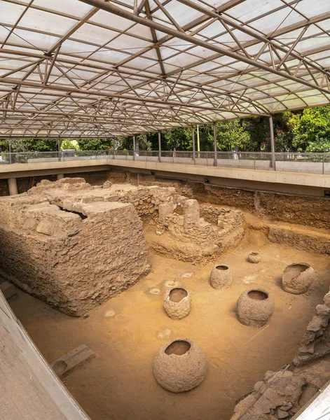 Třetí Ephorate Athén Starožitností Vlády Císaře Hadrian Excavated Archeologické Naleziště — Stock fotografie