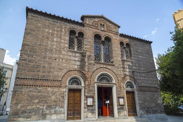 Atene Grecia Jule 2018 Veduta Esterna Dell Antica Chiesa Ortodossa — Foto Stock