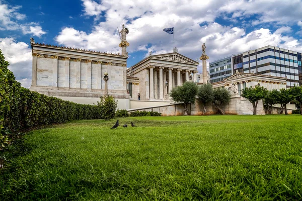 Atenas Grecia Julio 2018 Vista Exterior Academia Atenas Atenas Capital — Foto de Stock