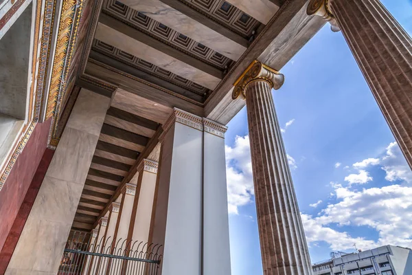 Зовнішній Вигляд Афінської Академії Афінах Грецької Столиці — стокове фото