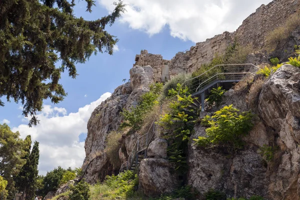 Rekonstruerade Antika Ruinerna Parthenon Och Erechtheion Akropolis Aten Den Grekiska — Stockfoto