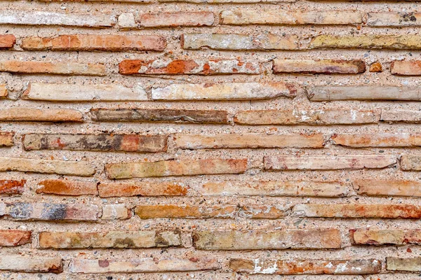 Oude Byzantium Bakstenen Muur Textuur Fragment Uit Oude Griekse Gebouw — Stockfoto