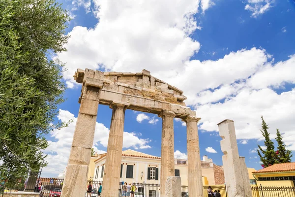 Atenas Grécia Julho 2018 Restos Antigos Ágora Romana Mercado Construído — Fotografia de Stock