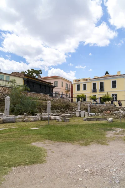 Athens Griekenland Juli 2018 Oude Overblijfselen Van Roman Agora Gebouwd — Stockfoto