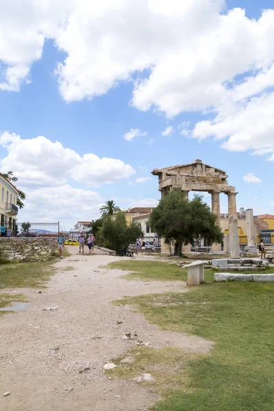 Афины Греция Июля 2018 Года Древние Остатки Римской Агоры Рынка — стоковое фото