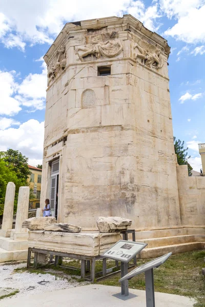 Athens Griechenland Juli 2018 Antike Reste Der Römischen Agora Marktplatz — Stockfoto