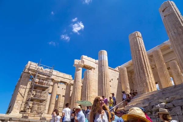 Atina Yunanistan Temmuz 2018 Restore Edilmiş Antik Kalıntıları Parthenon Yunan — Stok fotoğraf