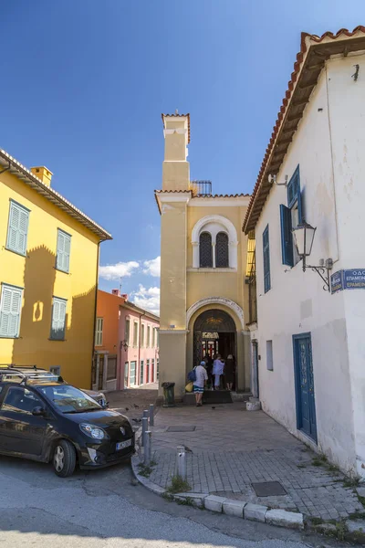 Athens Griekenland Juli 2018 Straten Klassieke Gebouwen Plaka Wijk Van — Stockfoto