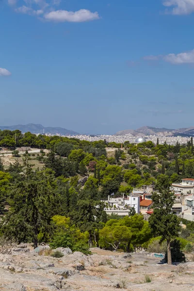 Atina Yunanistan Temmuz 2018 Atina Yunanistan Başkenti Havadan Görünümü Atina — Stok fotoğraf